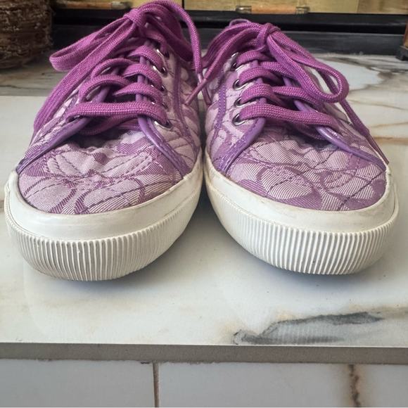 Coach Women’s Signature Logo Iris Color Low Top Sneakers Size 9 - Picture 7 of 9